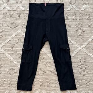 Hard Tail Forever Pants Womens Medium Black Cargo Leggings High Rise Made USA